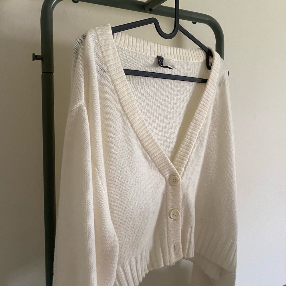 H&M white cardigan
